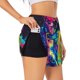 thumbnail image 1 of Balery Neon Pop Art Pitbull Pantalones cortos deportivos para mujer con forro y dos bolsillos, elásticos, para entrenamiento, gimnasio, yoga-Small, 1 of 7
