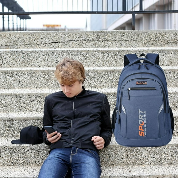 Mochila para portátil de 16 pulgadas | Bolsa escolar delgada para viajes de negocios | Mochila para ordenador de gran capacidad resistente al agua | Se adapta a portátiles de 13 a 16" | Oficina