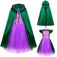 thumbnail image 2 of SUEE Girls Sarah Winifred Mary Sanderson Costume with Cape Halloween Witch Dress, Size 3-12T, 2 of 6