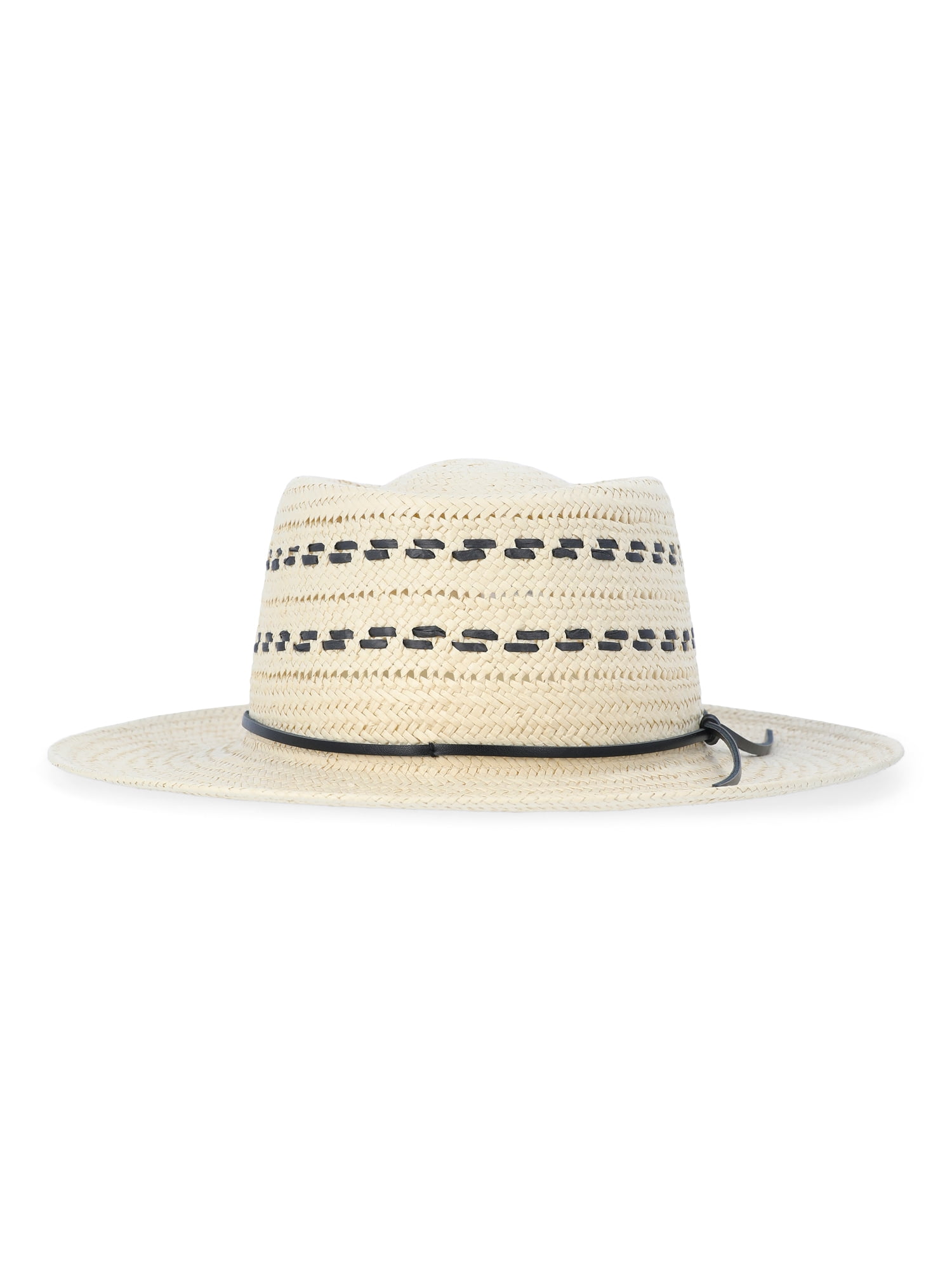 Time and Tru Women’s Straw Boater Hat, One Size