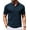 Navy Blue, variant on COOFANDY Mens Knit Polo Shirts V Neck Short Sleeve Stretch Polo T Shirt Casual Golf Shirts