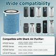 thumbnail image 3 of HP302 Replacement Filter Compatible with  HP302 HP301 HP305 NeverChange Air Pur-ifier , HP201 HP202 HP232 HC501 HC502 Series, 3-in-1 H13 Grade True HEPA Filter & Active Carbon Filter, 2 Pack, 3 of 6