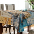 thumbnail image 3 of BZSMCE Square Tablecloth Chruch and Fountain Pattern Tableclothes, 3 of 9