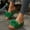 Green, variant on YOUYEDIAN Womens Orthopedic Sandals Arch Support Summer Flat Sandals Wide Slip on Non Slip Walking Shoes Beach Vacation 2026 New Foam Shoes (Brown)