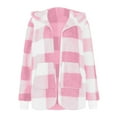 thumbnail image 3 of ZHYou Womens Open Front Jacket Long Sleeve Plaid Casual Warm Coats With Pockets, 3 of 3