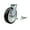 Swivel - Brake & Bolt on Swivel Lock - Black, variant on 4 Inch Rubber on Aluminum Wheel Rigid Caster with Roller Bearing Service Caster