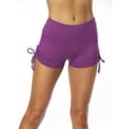 thumbnail image 3 of Cadmus Women's 3 Pack Workout Pro Naked Feeling Athletic Booty Shorts High Waist Yoga Running Spandex Shorts,Black,Grey,Purple,L, 3 of 8
