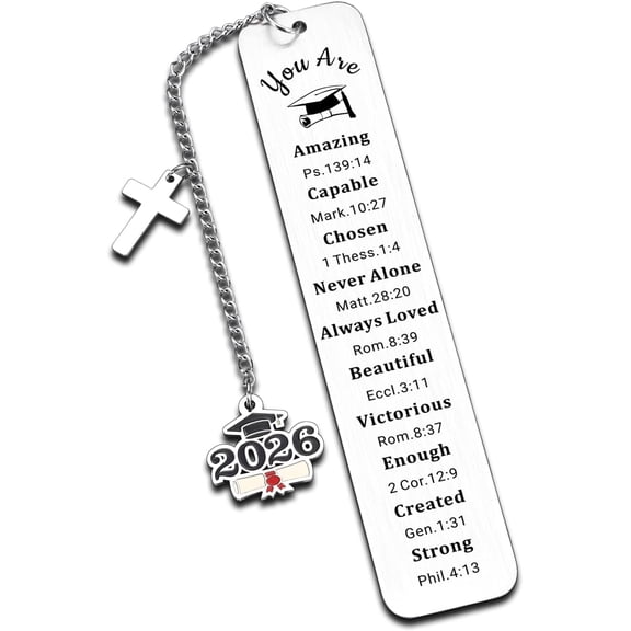 Class of 2026 Graduation Bookmarks Bulk College Graduation Gifts for Women 2026 Christian Graduations Gifts for Teen Girls Her Him Religious High School Student Gift for Girl Daughter Grad Gift
