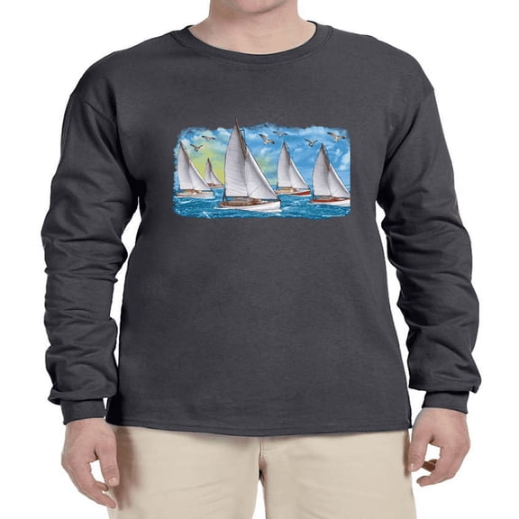 Sailing Sailboats Nautical Gifts T-shirt Long Sleeve Mens
