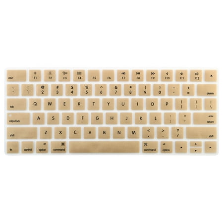 Unique BargainsComputer Silicone  Keyboard Protection Film Cover Gold Tone for