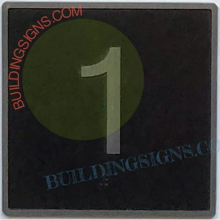 

ELEVATOR FLOOR NUMBER 1 SIGN- ELEVATOR JAMB PLATE FLOOR 1 SIGN (BLACK BACKROUND CAST IRON 4X4 INCH)-THE IRON MAN LINE(ref062022)