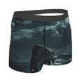 thumbnail image 3 of Daiia Moonlit Night Sky Shark Men's Underwear Boxer Briefs, Cotton Stretch Moisture-Wicking Underwear-Small, 3 of 9
