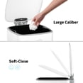 thumbnail image 5 of mVm Kitchen Trash Can, 8 Gal White Step Trash Can with Lid, Smooth Square Garbage Bin for Home Office (White), 5 of 7