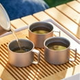 thumbnail image 7 of CHUNYAN Pure titanium double-layer coffee cup, tea cup set, travel cup, anti-scalding with handle,, 7 of 7