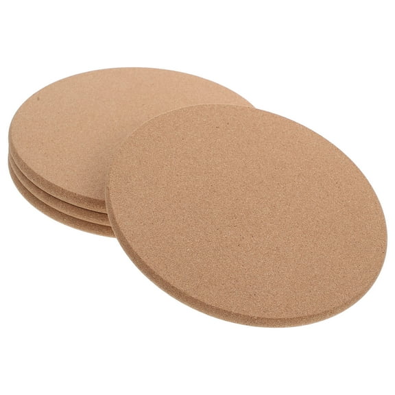 AURARMLET Cork Placemats and Set, 4 Pieces, Khaki Nonslip Dining Table Mats, 7.5 x 7.5 inches, and