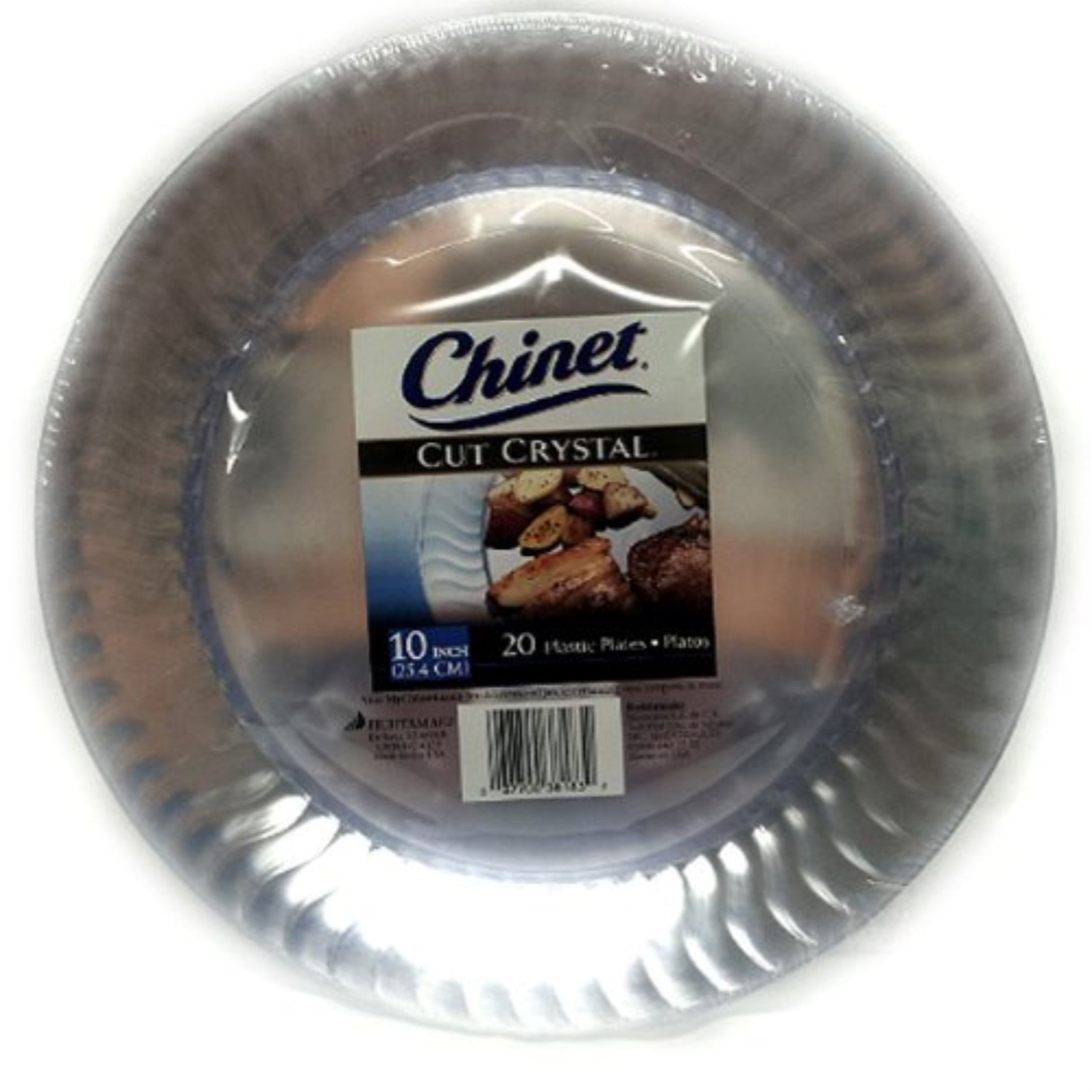 Cut Crystal Clear Plastic 10 inch Plates 20 ct.