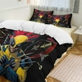thumbnail image 2 of Thickened Bed Three Piece Set, DeadpoolPrinted Soft Bedding Set With Pillow Shams 79"x90", 2 of 8