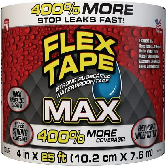 4 in. x 25 ft. Flex Max Repair Tape, White