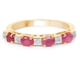 thumbnail image 4 of 14K Yellow Gold Plated 0.91 Carat Genuine Ruby and White Diamond .925 Sterling Silver Ring QJ Model, 4 of 4