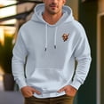 thumbnail image 6 of Men's 100% Cotton Sloth Pattern Hoodie 450g Thick Pocket Hood, 6 of 13