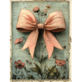 thumbnail image 1 of Qisvanset Framed Canvas Wall Art 12x16 Inch James Scripture Green Pink Bow Coquette Room Wall Art, 1 of 5