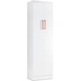 thumbnail image 1 of Ropero Closet Armario Nogal y Blanco de Madera con 5 Entrepaños y 2 Puertas, para Organización y Almacenamiento de Ropa y Accesorios en el Hogar, Armable Diseño Moderno y Minimalista Basic, 1 of 2