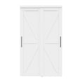 thumbnail image 3 of 48" x 80" White K-Shape Paneled Closet Sliding Door With Hardware Kit (No Assembled Request), 3 of 6