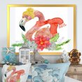 thumbnail image 1 of Designart Christmas Lama Ready For Santa II Tropical Framed Wall Art, 1 of 4