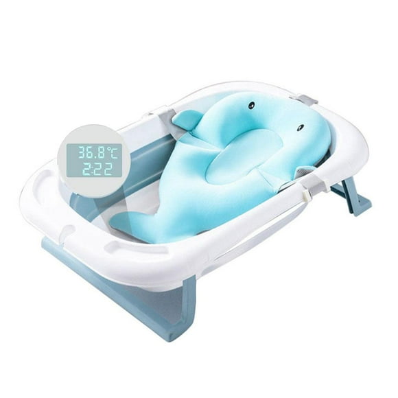 Juego de bañera para bebé, bandeja de ducha plegable para bebé, bañeras portátiles, bañera antideslizante con almohada para bebé, soporte de asiento ajustable para re