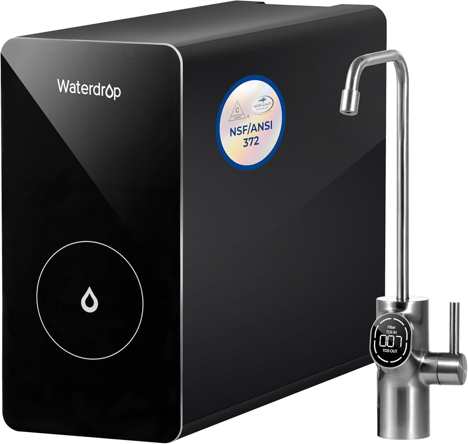 Restored Waterdrop D6 Reverse Osmosis Water Filter, 600 GPD Under Sink Reverse Osmosis System, Reduce PFAS, 2:1 Pure to Drain, Tankless RO Water Filter System, Smart LED Faucet, Easy Installation (Refurbished)