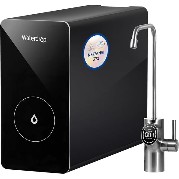 Restored Waterdrop D6 Reverse Osmosis Water Filter, 600 GPD Under Sink Reverse Osmosis System, Reduce PFAS, 2:1 Pure to Drain, Tankless RO Water Filter System, Smart LED Faucet, Easy Installation (Refurbished)