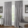 thumbnail image 2 of Traditional Elegance Willow Rod Pocket Window Curtain Panel - 42x84 - Grey, 2 of 3