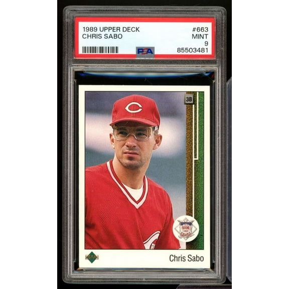 Chris Sabo Card 1989 Upper Deck #663 PSA 9