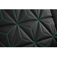 thumbnail image 3 of Auto Drive 3D Quliting Leather Car Seat Cover Full Set Black/Teal, 3 of 5