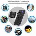 thumbnail image 6 of Dteck Detachable Sports Wristband Case for iPhone 13 Pro, Shockproof Hard PC TPU Bumper Hybrid Kickstand Cover, Great for Hiking Biking Walking Gym Running Workout Exercise Arm Band Case (Purple), 6 of 10