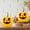 Yellow, variant on Halloween Pumpkin Resin Ornament, Orange Yellow Green White Decorative Figurine, Desktop Fall Harvest Display Decor for Halloween Thanksgiving Home Centerpiece