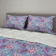 thumbnail image 2 of Butterfly Comforter & Sham Bedding Set, Springtime Theme Lively Colored Ornate in Squares with Leaves, 3 pcs Duvet Set Microfiber Filling Quilt, 5 Sizes, Multicolor, by Ambesonne, 2 of 4