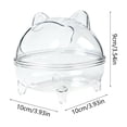thumbnail image 3 of Hamster Bathroom Toilet 2 in 1 Sand Bath and Litter Box, Small Animal Bath House, Dirt Proof Sand Bath Container, Easy to Clean, Suitable for Hamsters Gerbils and Small Pets Clear C, 3 of 6