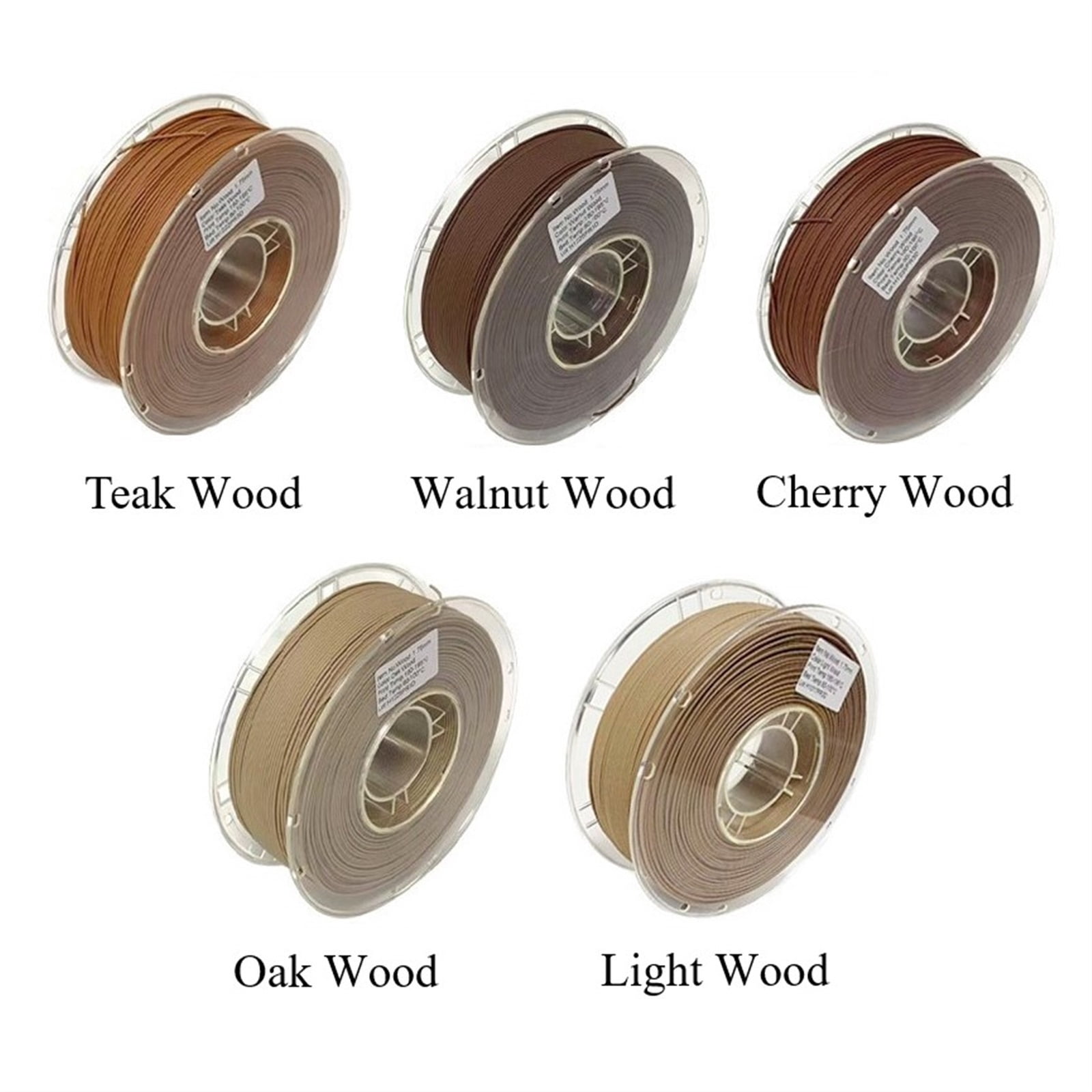 Pseudo-wood PLA Filament Fits Most 3D Printers, Solid Colorful Filament, Opaque Wood-like Material, Size 1.75mm +/- 0.02mm, 1KG