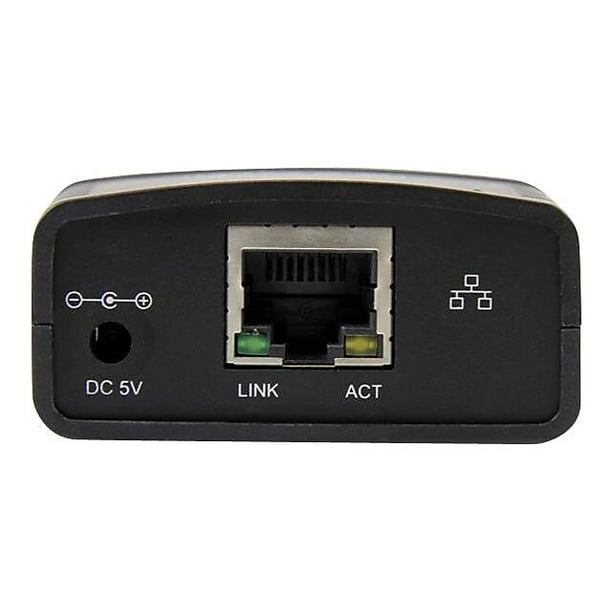 StarTech PM1115U2 Black to USB 2.0 Network LPR Print Server