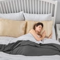 thumbnail image 4 of Funda de almohada de satén para cabello y piel, paquete de 2 - Fundas de almohada de tamaño estándar - Fundas de almohada de satén con cierre de sobre, 4 of 8