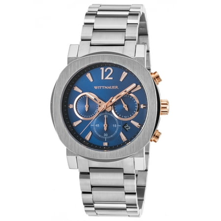 Wittnauer Wn3005 Men's Chrono Stainless Steel Blue Dial Stainless Steel Watch