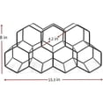 thumbnail image 2 of Black Metal Wine Rack Freestanding, Tabletop Wine Rack Holder, Countertop Wine Bottle Holder - Geometric Design For Wine Cellar Bar Cabinet (black - 9, 2 of 4