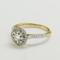 thumbnail image 3 of Halo Jewelers 0.52 Carat (ctw) 14k Yellow Gold Round Cut Natural Diamond Ladies Halo Cluster Bridal Engagement Ring Womens Jewelry | H-I Color, I2 Clarity, 1/2 CT Ring Size-4.5, 3 of 6