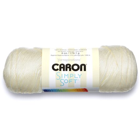 Caron Simply Soft Solids Yarn, Gauge 4 Medium, 100% Acrylic Lemonade - Machine Wash & Dry