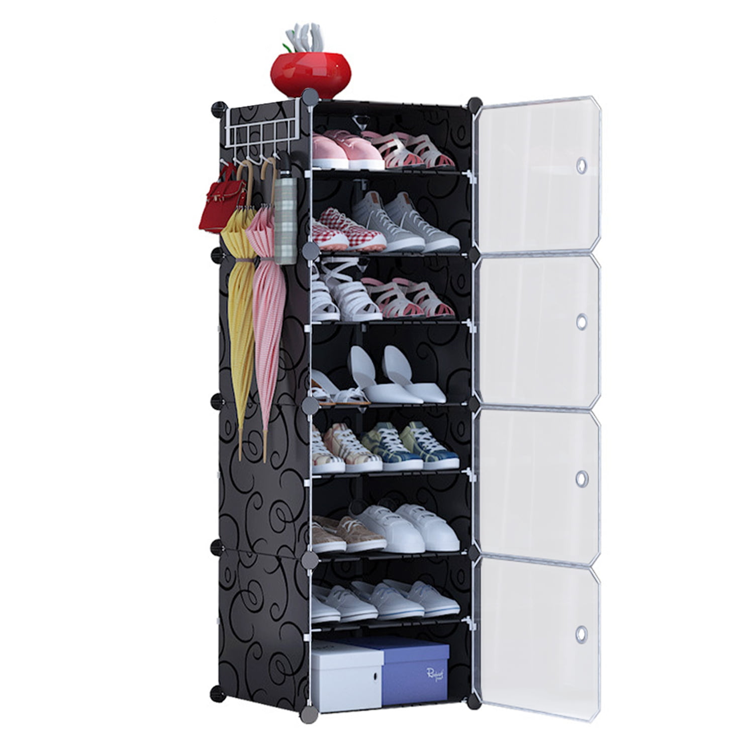 SamyoHome 10-Tier Shoe Rack for Entryway Closet, 80 Pairs Heavy-Duty Shoe  Rack for Closet with Side Hooks, Large Tall Shoe Rack Storage Organizer