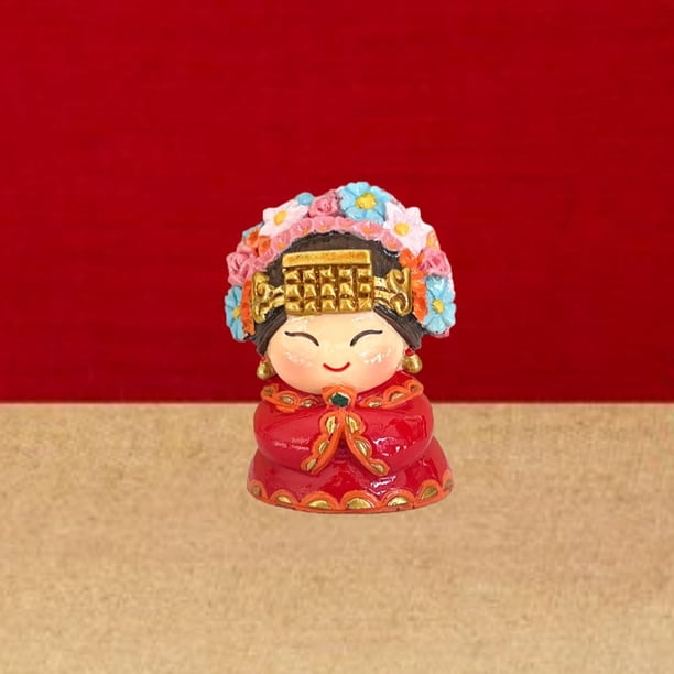 Mini estatua china de resina Fengshui, regalo de año Nuevo chino, adorno para tablero de instrumentos de automóvil, decoración de escritorio, de horquilla