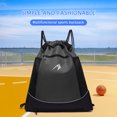 thumbnail image 4 of Mochila De Baloncesto Mochila de baloncesto con cordón, bolsa de malla de baloncesto, bolsa de transporte de fútbol (gris), 4 of 7