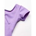 thumbnail image 2 of Capezio Justaucorps Basique à Manches Courtes pour Petites Filles, Violet Vibrant, Intermédiaire, 2 of 2
