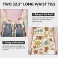 thumbnail image 6 of Autumn Fall Leaves Pattern Apron-Garden Aprons for Women with Pockets-Cotton Linen Waterproof Kitchen Cooking Gardening Aprons Adjustable for Kitchen,Cooking,BBQ and Salon 33"x27", 6 of 7